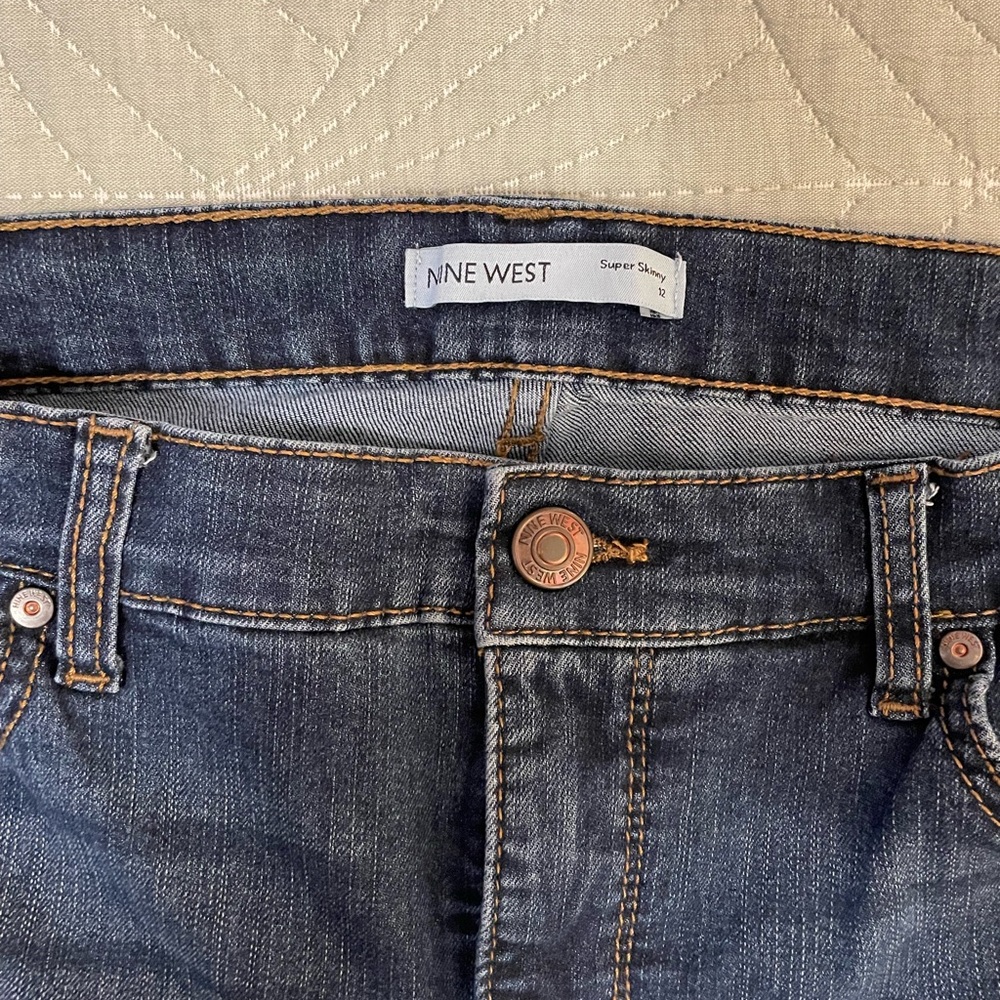 Nine West Dark Blue Denim Pants